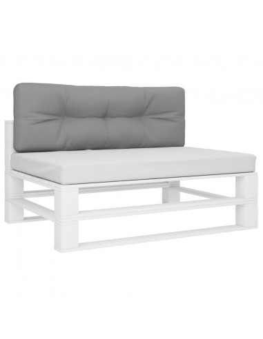 Cuscino per Pallet Grigio 120x40x12 cm in Tessuto