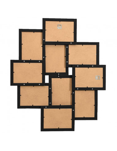 Cornice per Foto Collage per 10x(13x18 cm) Foto Nera in MDF