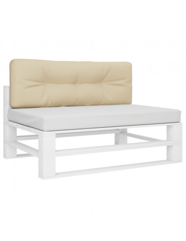 Cuscino per Pallet Beige 120x40x12 cm in Tessuto