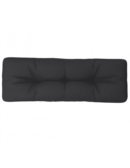 Cuscino per Pallet Nero 120x40x12 cm in Tessuto