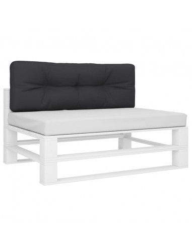 Cuscino per Pallet Nero 120x40x12 cm in Tessuto