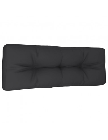 Cuscino per Pallet Nero 120x40x12 cm in Tessuto