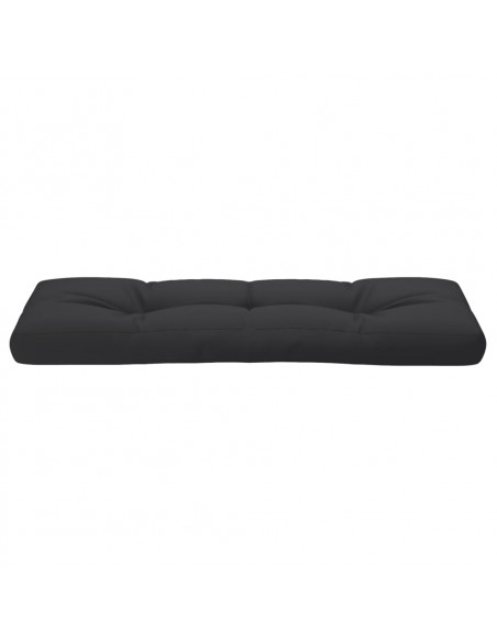 Cuscino per Pallet Nero 120x40x12 cm in Tessuto