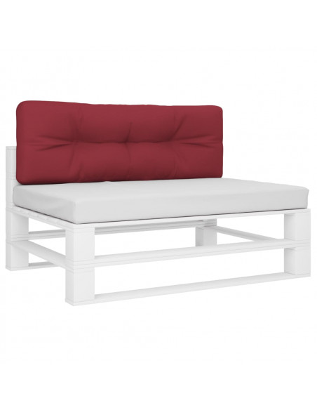 Cuscino per Pallet Rosso Vino 120x40x12 cm in Tessuto