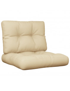 Cuscini per Pallet 2 pz Beige in Tessuto 2