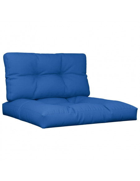 Cuscini per Pallet 2 pz Blu Reale in Tessuto