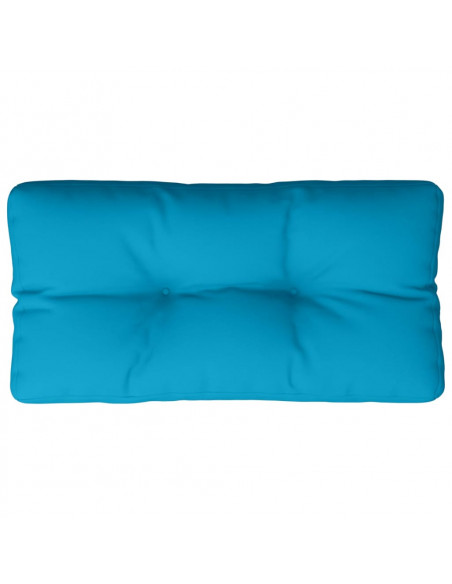 Cuscino per Pallet Blu Chiaro 80x40x12 cm in Tessuto