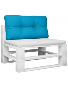 Cuscino per Pallet Blu Chiaro 80x40x12 cm in Tessuto 2