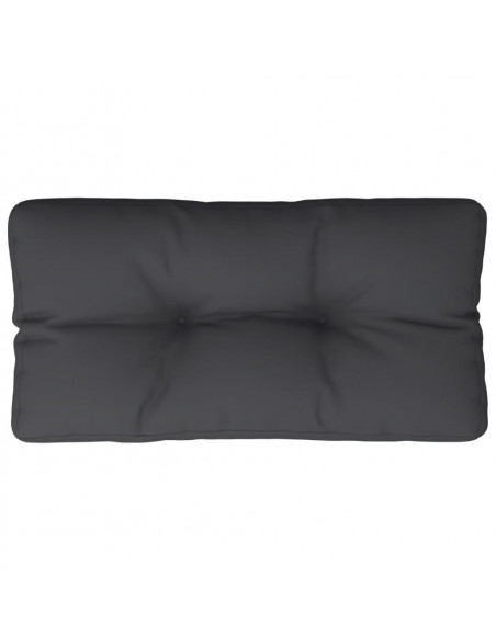 Cuscino per Pallet Nero 70x40x12 cm in Tessuto