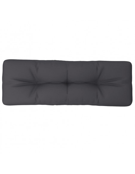 Cuscino per Pallet Antracite 120x40x12 cm in Tessuto
