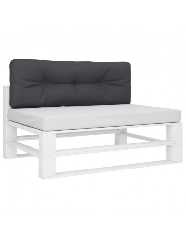 Cuscino per Pallet Antracite 120x40x12 cm in Tessuto