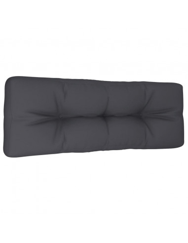 Cuscino per Pallet Antracite 120x40x12 cm in Tessuto
