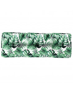 Cuscino per Pallet Motivo a Foglie 120x40x12 cm Tessuto 2