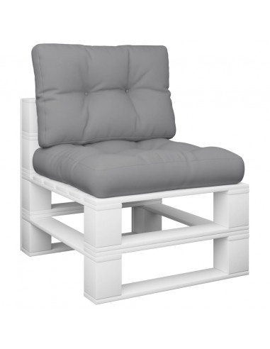 Cuscini per Pallet 2 pz Grigi in Tessuto