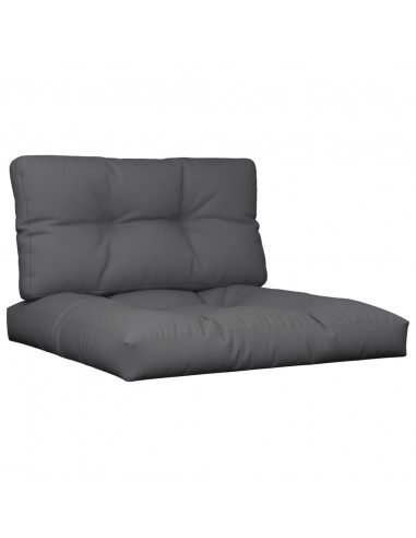 Cuscini per Pallet 2 pz Antracite in Tessuto