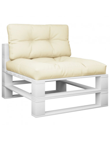 Cuscini per Pallet 2 pz Crema in Tessuto