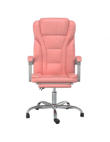 Poltrona da Ufficio Reclinabile Rosa in Similpelle