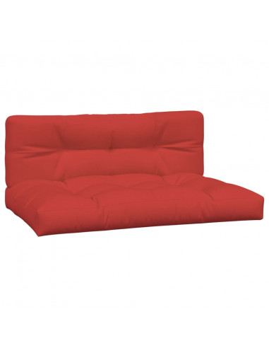 Cuscini per Pallet 2 pz Rossi in Tessuto