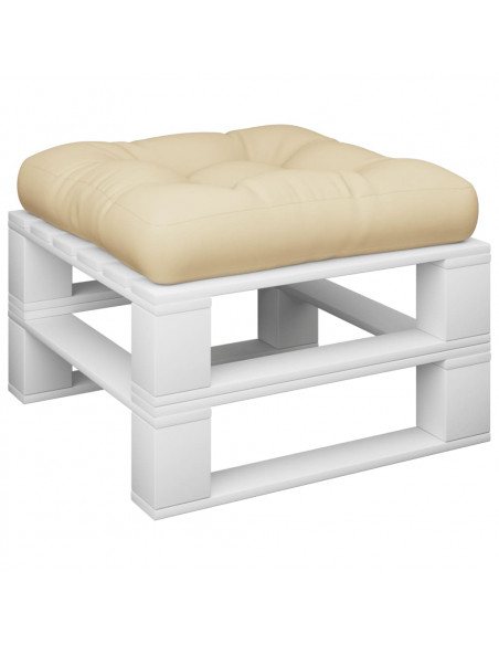 Cuscino per Pallet Beige 58x58x10 cm in Tessuto