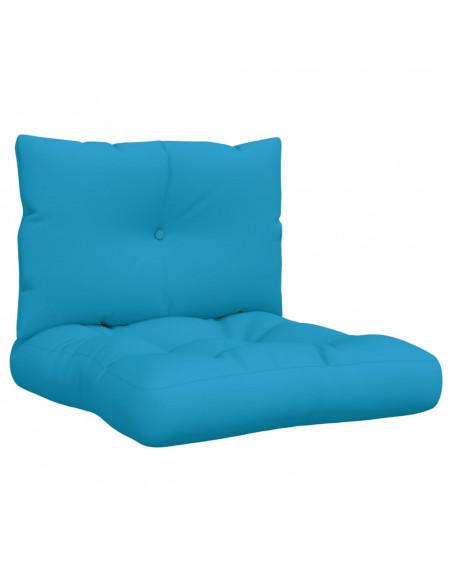 Cuscini per Pallet 2 pz Blu in Tessuto