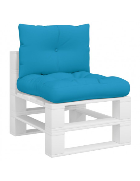 Cuscini per Pallet 2 pz Blu in Tessuto