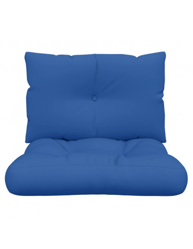 Cuscini per Pallet 2 pz Blu Reale in Tessuto