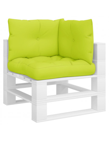 Cuscini per Pallet 3 pz Verde Intenso in Tessuto