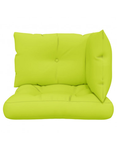 Cuscini per Pallet 3 pz Verde Intenso in Tessuto