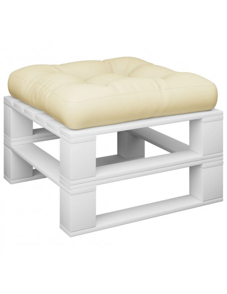Cuscino per Pallet Crema 50x50x12 cm in Tessuto