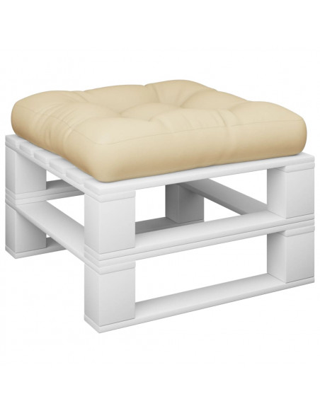 Cuscino per Pallet Beige 60x60x12 cm in Tessuto