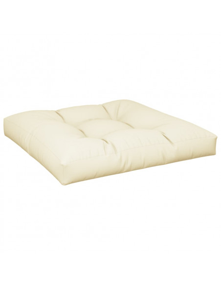 Cuscino per Pallet Crema 70x70x12 cm in Tessuto