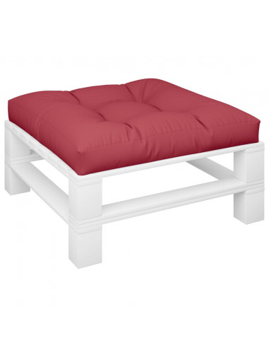 Cuscino per Pallet Rosso Vino 70x70x12 cm in Tessuto