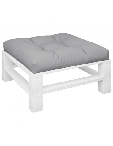 Cuscino per Pallet Grigio 80x80x12 cm in Tessuto