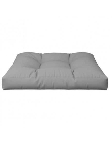 Cuscino per Pallet Grigio 80x80x12 cm in Tessuto