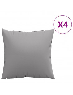 Cuscini per Divano 4 pz Grigi 60x60 cm in Tessuto 2