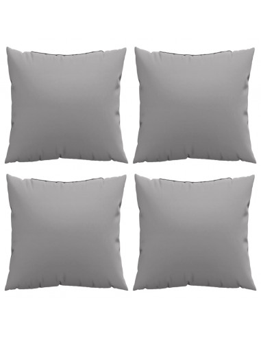 Cuscini per Divano 4 pz Grigi 60x60 cm in Tessuto