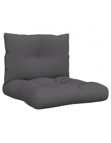 Cuscini per Pallet 2 pz Antracite in Tessuto