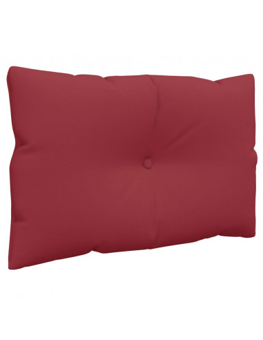 Cuscini per Pallet 2 pz Rosso Vino in Tessuto