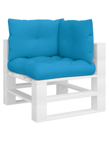 Cuscini per Pallet 3 pz Blu in Tessuto