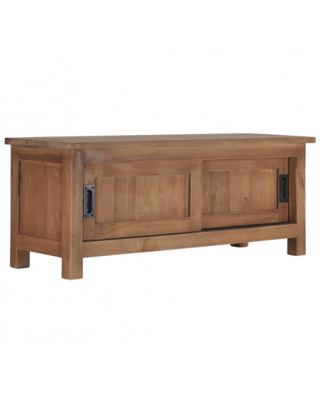 Mobile Porta TV 90x30x35 cm in Legno Massello di Teak