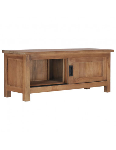 Mobile Porta TV 90x30x35 cm in Legno Massello di Teak