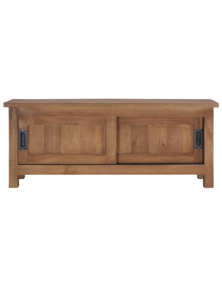 Mobile Porta TV 90x30x35 cm in Legno Massello di Teak