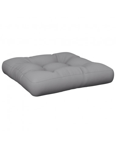 Cuscino per Pallet Grigio 60x60x12 cm in Tessuto