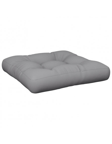 Cuscino per Pallet Grigio 60x60x12 cm in Tessuto