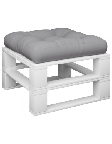 Cuscino per Pallet Grigio 60x60x12 cm in Tessuto