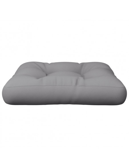 Cuscino per Pallet Grigio 60x60x12 cm in Tessuto