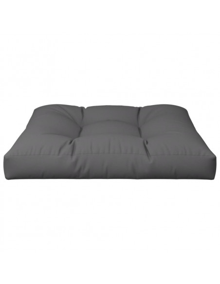 Cuscino per Pallet Antracite 70x70x12 cm in Tessuto