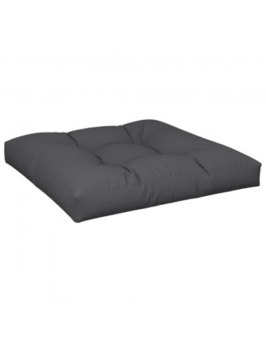 Cuscino per Pallet Nero 70x70x12 cm in Tessuto