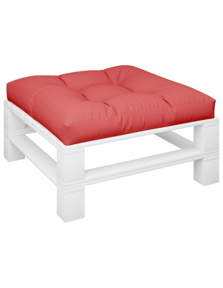 Cuscino per Pallet Rosso 80x80x12 cm in Tessuto