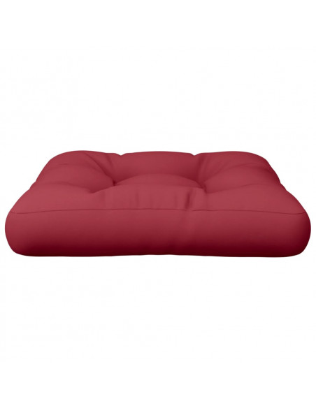 Cuscino per Pallet Rosso Vino 50x50x12 cm in Tessuto